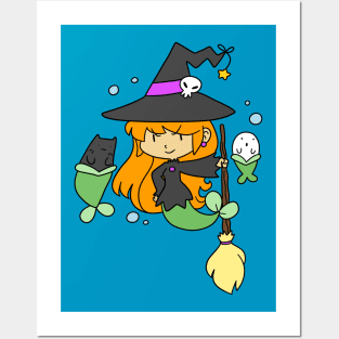 Mermaid Witch Posters and Art